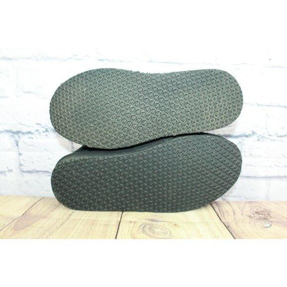 LL Bean Black Suede Slip-on Wicked Good Shearling Lined Slipper Ankle Boots 7 M - Picture 9 of 9